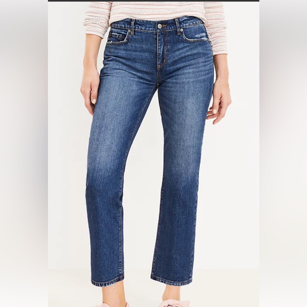 Ann Taylor Loft Curvy Straight Jeans